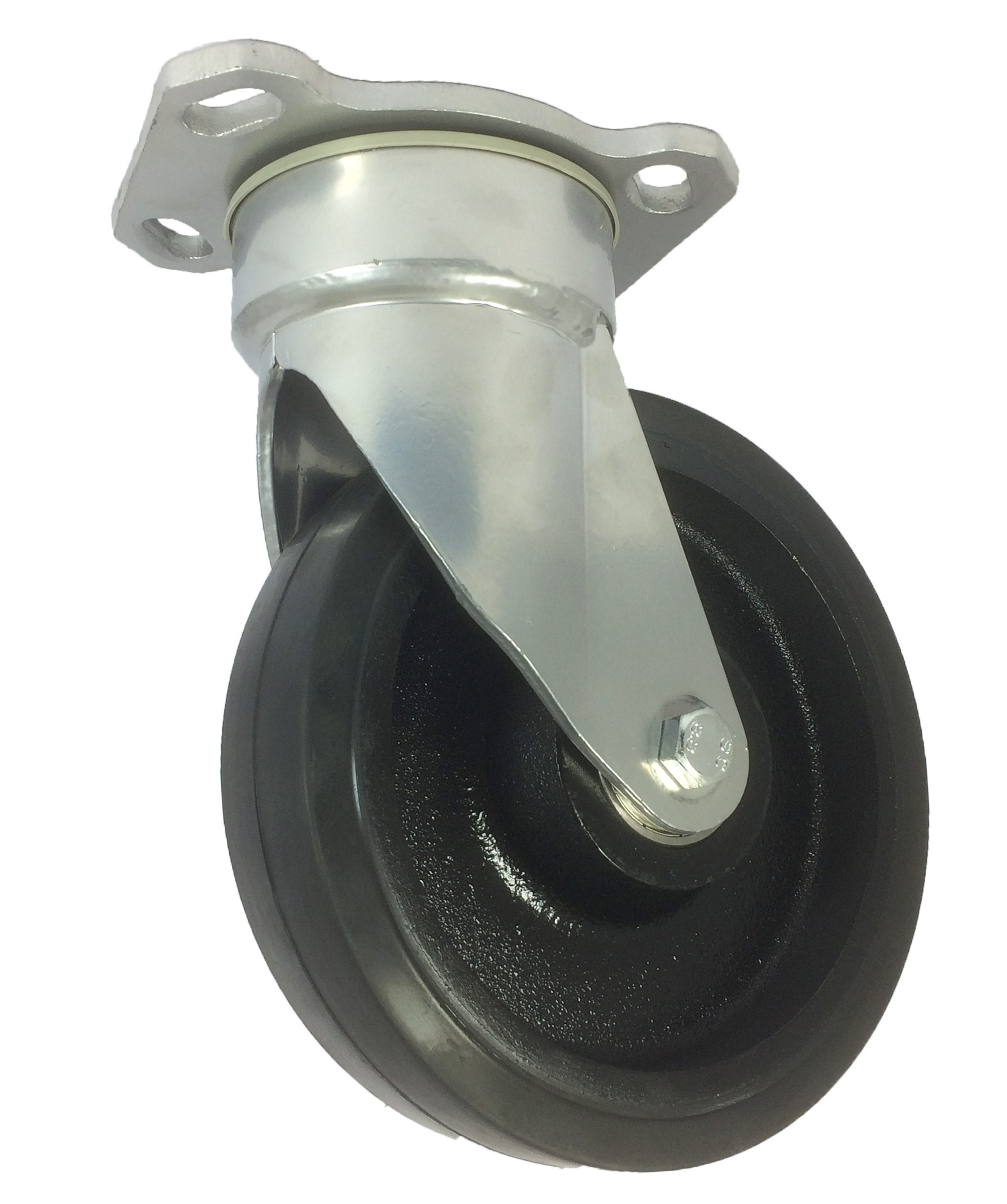 Mm Swivel Castor Kg Capacity Rubber Tyre Wheel Ball Bearing