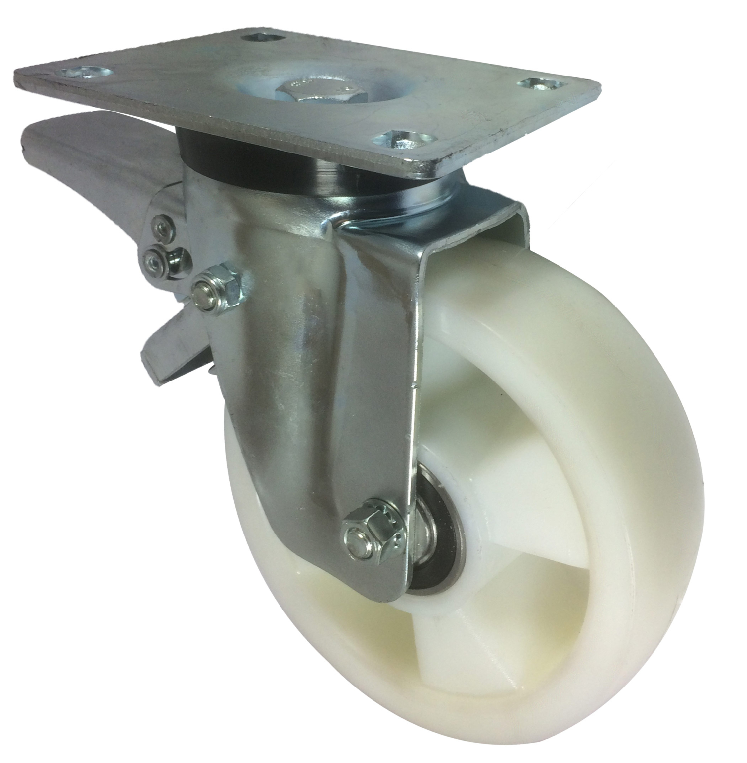 Mm Swivel Castor With Brake Kg Capacity Nylon Wheel Ball