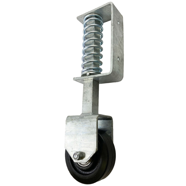 100mm Heavy Duty Gate Castor, 75kg Spring Loaded | Fixed Castor with ...