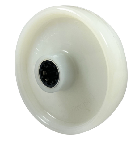 150mm White Nylon Castor wheel with 20mm Roller Bearing and 520kg Load Capacity, WNY6RBM29