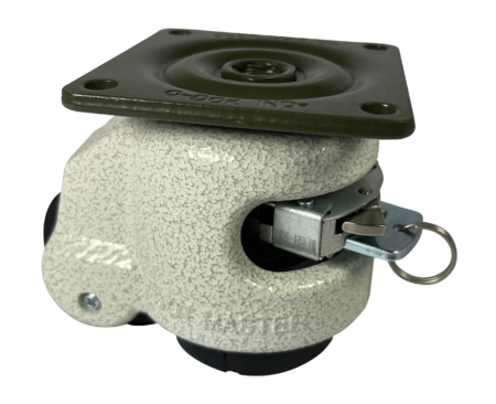 50mm Footmaster Castor with Levelling, swivel and vibration dampening functions. Ratchet Operation. Part Number KGDR-60F