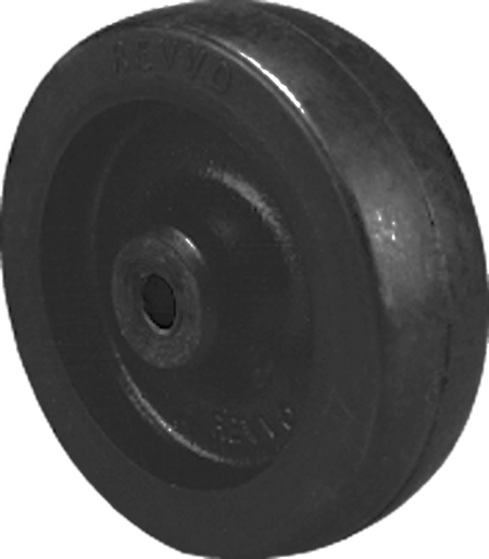 Rubber Tyre Castor Wheel on a cast iron centre with a 12mm plain bore ru04 series