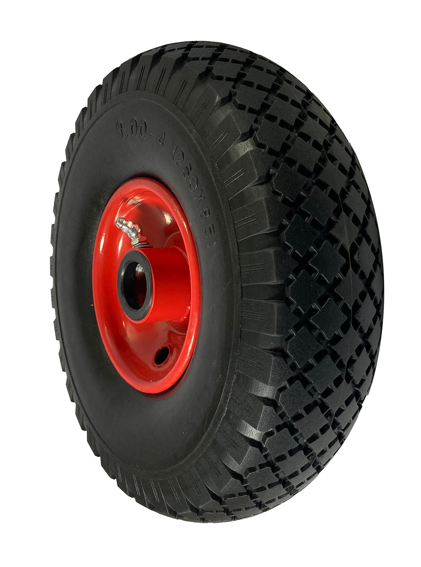 Puncture Proof Wheel 260mm | Puncture Proof Tyre / Red Steel Centre ...